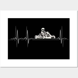 Heartbeat Kart - I Love Go Kart Racing Posters and Art